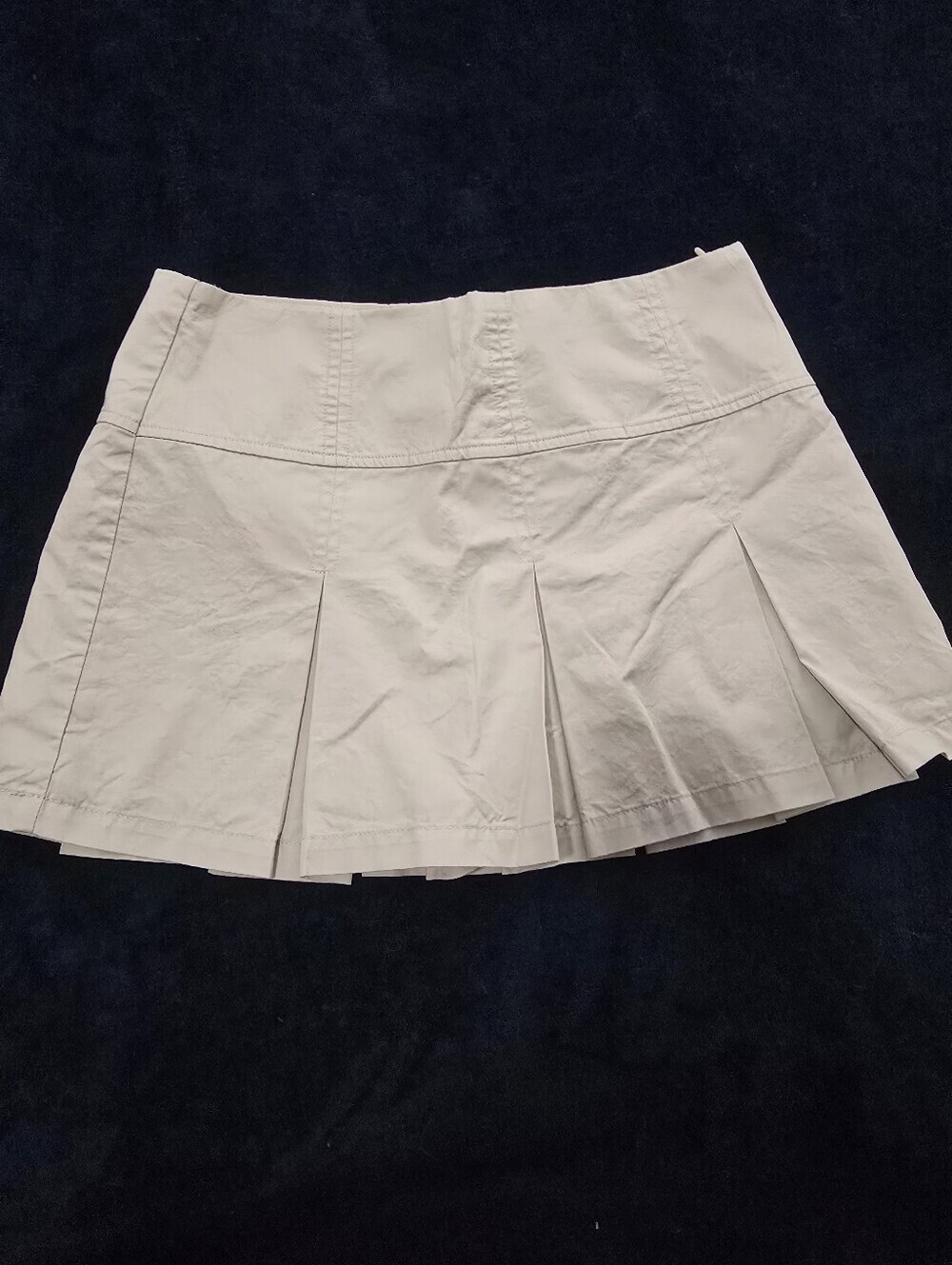 Zara Cream Pleated Mini Skirt